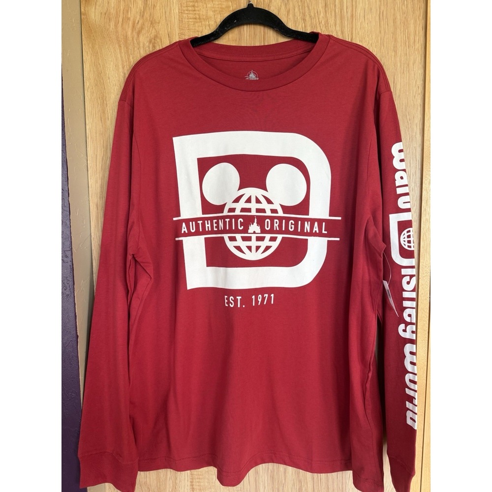 Walt Disney Parks D Logo Unisex Long Sleeve Shirt "Authentic Icon Sz Xl NWT
